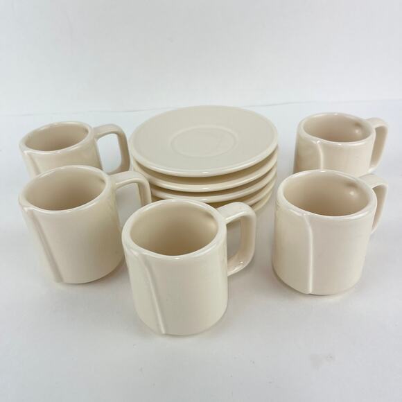 Vintage Claudia Shwide Espresso Cappachino Cup and Saucer 3.75 oz Set of 5 - Picture 6 of 6